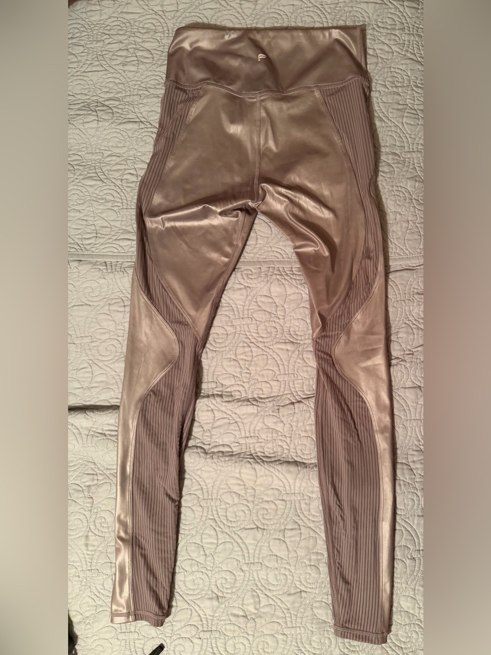 Fabletics Motion365+ Contour Leggings S Tall Gunmetal Shine NWT